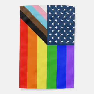 Progress Pride U.S. Garden Flag