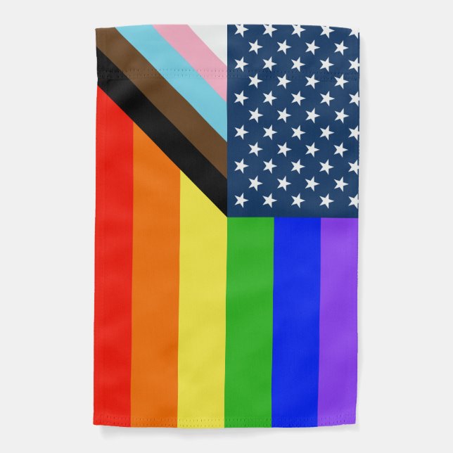 Progress Pride U.S. Garden Flag (Front)