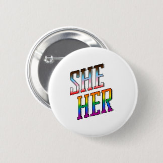 Progress Pronouns She Her Button