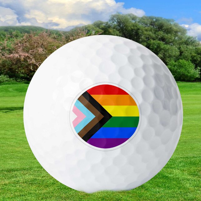 Progress Rainbow Flag Golf Balls, Pride, LGBTQ  Balls (Creator Uploaded)
