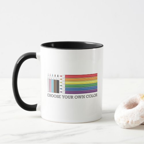 Progress Rainbow Flag Pencils LGBTQ Pride Coffee Mug
