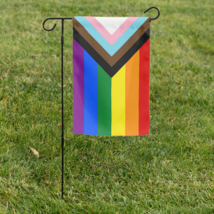 Progress Rainbow Flag & Pride Garden flags / LGBTQ