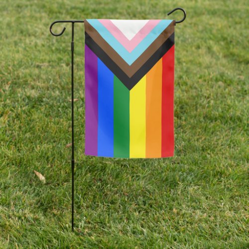 Progress Rainbow Flag  Pride Garden flags  LGBTQ