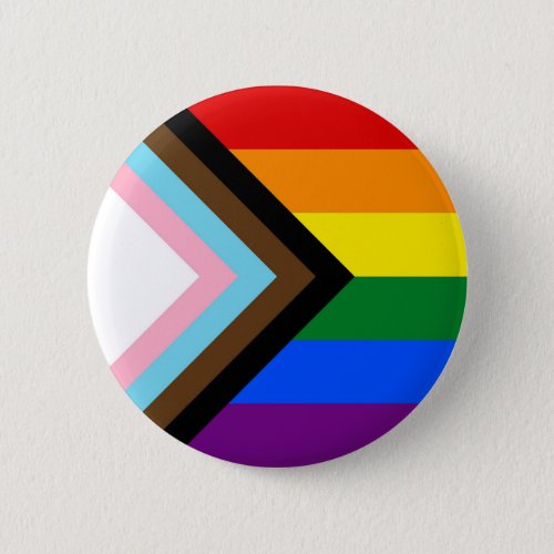 Progress Rainbow Pride Flag Gay Queer Trans  Button