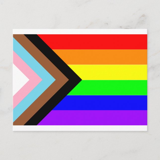 Progress Rainbow Pride Postcard (Front)