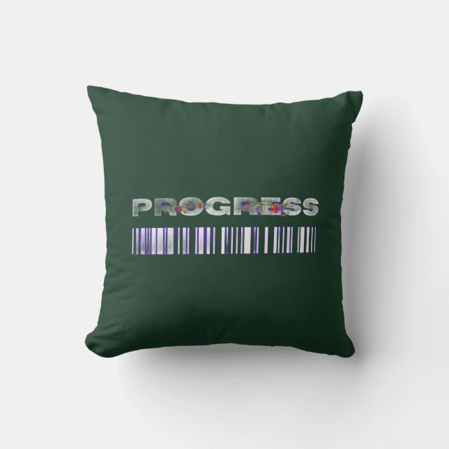Progress – Small Steps, Big Growth Throw Pillow (Front)