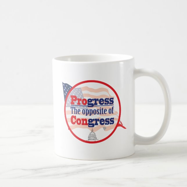 Progress.  The Opposite of Congress Coffee Mug (Right)