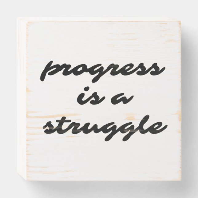 Progress Wood Box Sign (Front Horizontal)