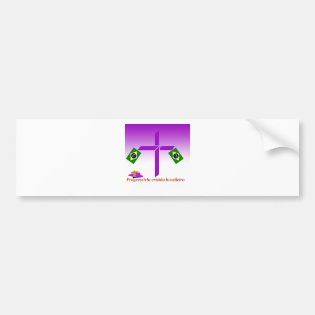Progressista Cristão brasileiro Logo Bumper Sticker (Front)