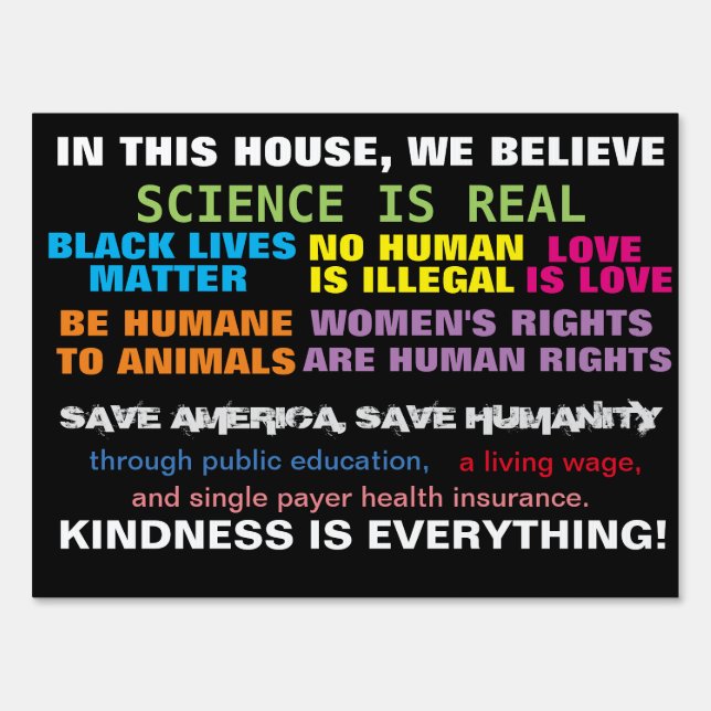 Progressive America Today Yard Sign (Front)