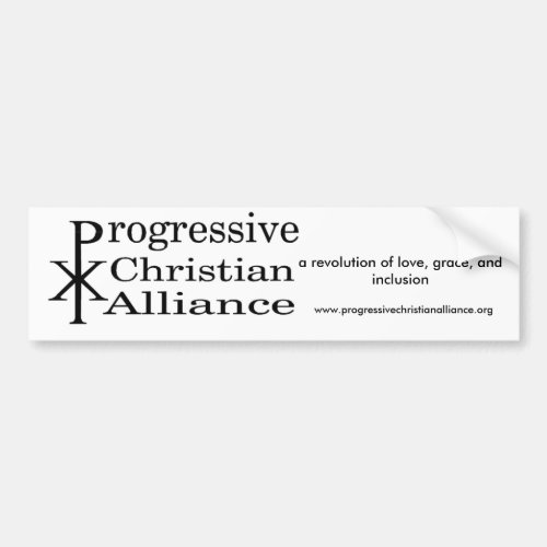 Progressive Christian Alliance Logo Bumper Sticker