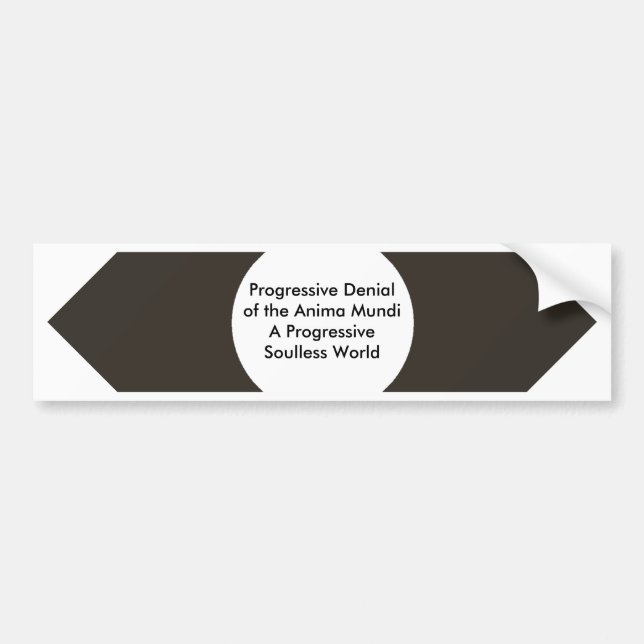 Progressive Denial of the Anima Mundi The MUSEUM Bumper Sticker (Front)