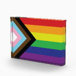 Progressive LGBTQIA Flag Acrylic Award<br><div class="desc">Size: Acrylic Block Award Give recognition to employees, teammates, or anyone that deserves it with the custom acrylic block award. Produced using the AcryliPrint®HD printing process, this award shows designs, text, and logos in vibrant clarity and brilliant colors. Dimension: 5" x 7" x 1" Customize with photos, logos, and names...</div>