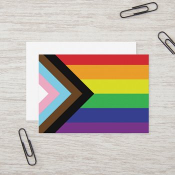 Progressive Lgbtqia Flag Business Card by PrideandRainbows at Zazzle