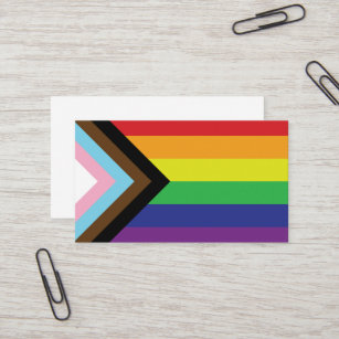 Progressive LGBTQIA Flag Business Card