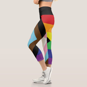 Progressive LGBTQIA Flag Capri Leggings
