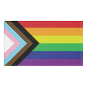 Progressive LGBTQIA Flag Name Tag