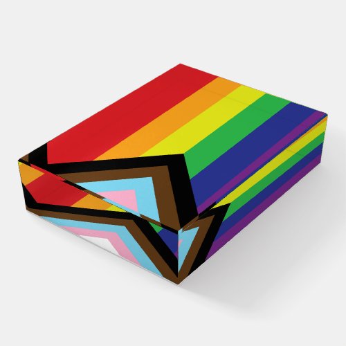 Progressive LGBTQIA Flag Paperweight