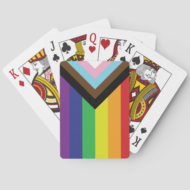 Progressive LGBTQIA Flag Poker Cards (Back)