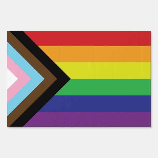 Progressive LGBTQIA Flag Sign (Back)