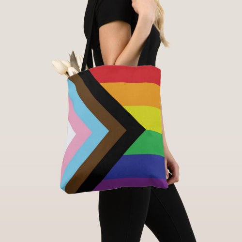 Progressive LGBTQIA Flag Tote Bag