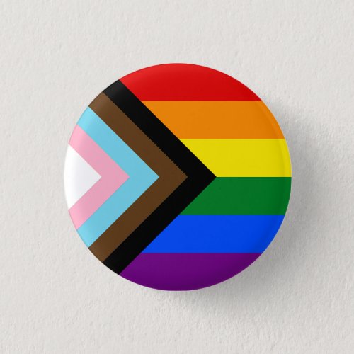 Progressive Pride Flag Button