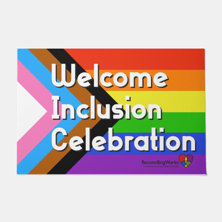 Progressive PRIDE Flag Door Mat Zazzle