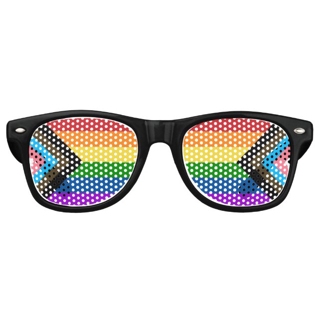Progressive Pride Flag Sunglasses (Front)