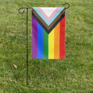 Progressive Pride Garden Flag