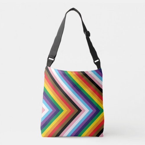 Progressive Pride Rainbow LGBTQ Crossbody Bag