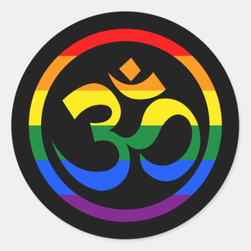 Progressive Rainbow LGBTQ Goa Community Symbol Classic Round Sticker