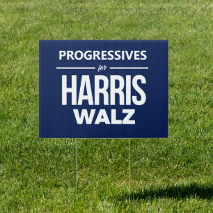 Progressives for Harris Walz Sign