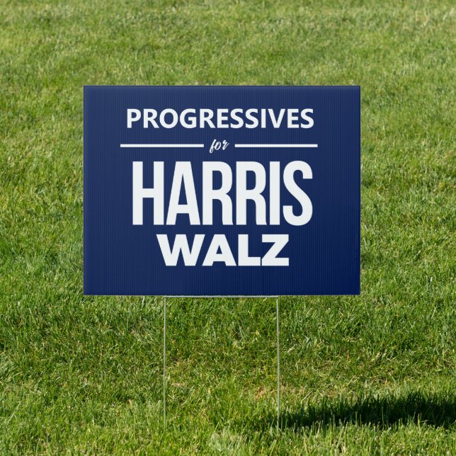 Progressives for Harris Walz Sign (Insitu)