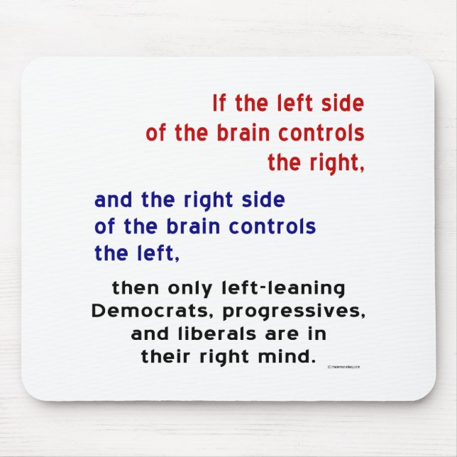 Progressives in Right Mind Mouse Pad (Front)