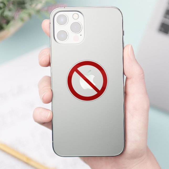 Prohibit or Ban Symbol Sticker (Phone)