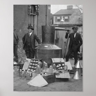 Prohibition Agents With Moonshine Still 1922 Poster