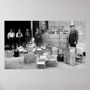 PROHIBITION BOUNTY - FEDERAL AGENT RAID 1922 POSTER