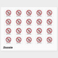 Prohibition Circle Sign with Custom Text and Image Square Sticker | Zazzle