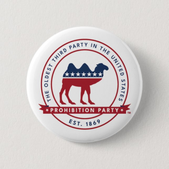 Prohibition Party 1869 Logo Button (Front)