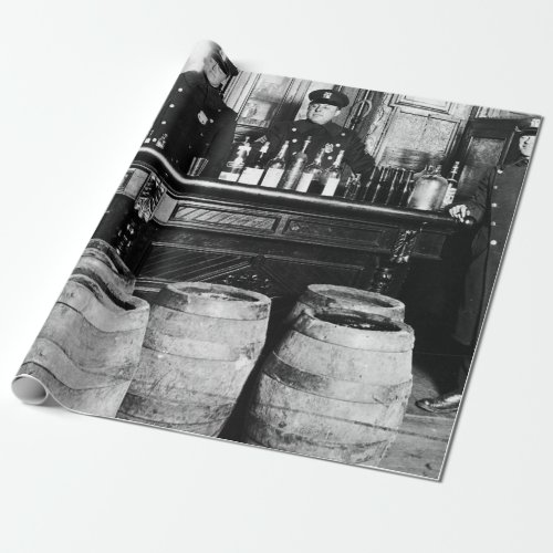 Prohibition _ Speakeasy Police Raid Bootlegger _ M Wrapping Paper