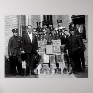 PROHIBITION WHITE LIGHTNING MOONSHINE BUST POSTER