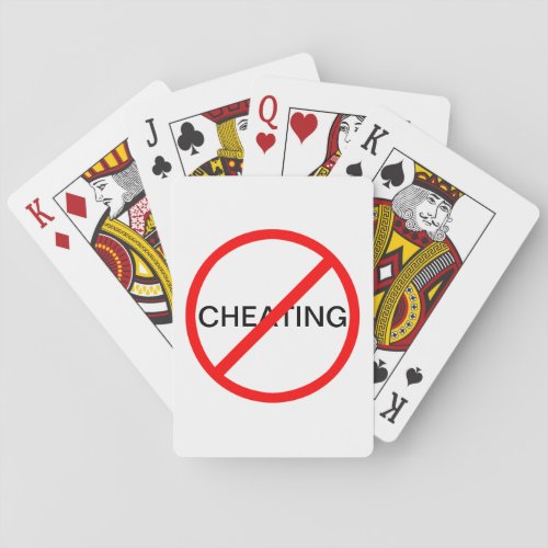 Prohibitory Sign Cheating Forbidden Playing Cards