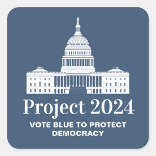 Project 2024 Vote for Democracy Square Sticker