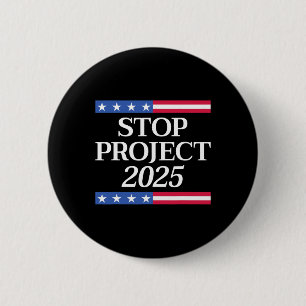 Project 2025 Anti Trump Usa Flag Political Women M Button
