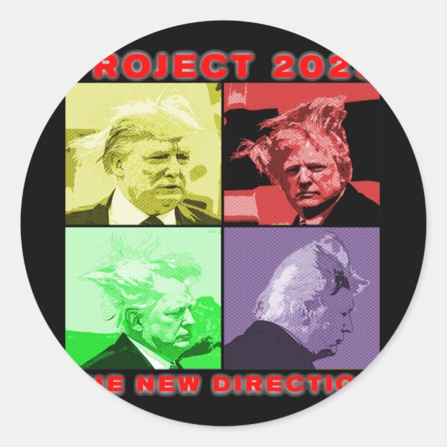 Project 2025 [the New Direction] Active 1  Classic Round Sticker (Front)