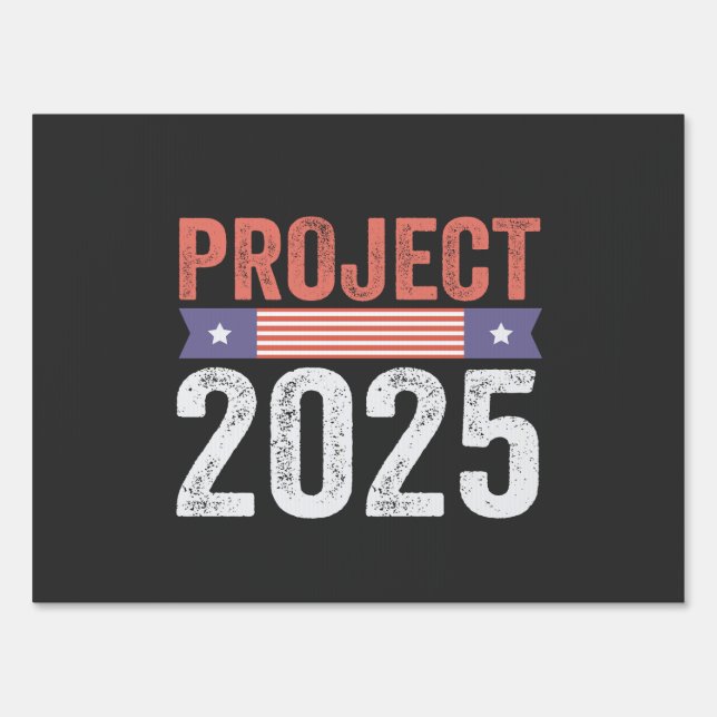 Project 2025 Trump American Patroitic T-Shirt Sign (Front)
