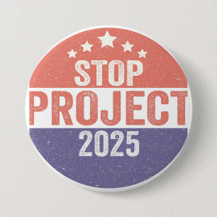 Project 2025 Trump American Patroitic USA Election Button