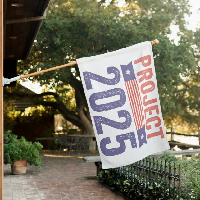 Project 2025 Trump American Patroitic USA House Flag (In SItu)