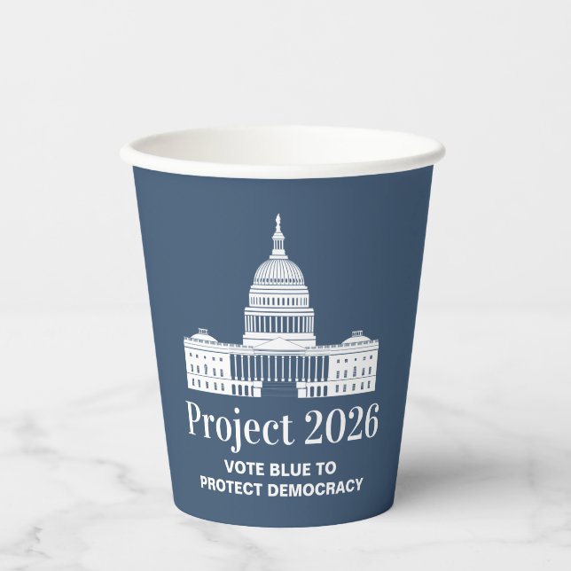 Project 2026 Vote for Democracy Paper Cups (Front)