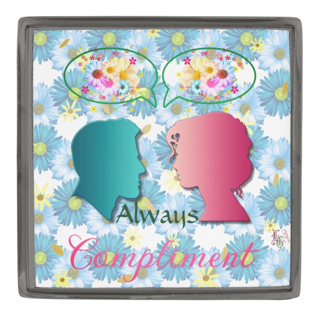 Project: ACKNOWLEDGE-AC Gunmetal Finish Lapel Pin (Front)